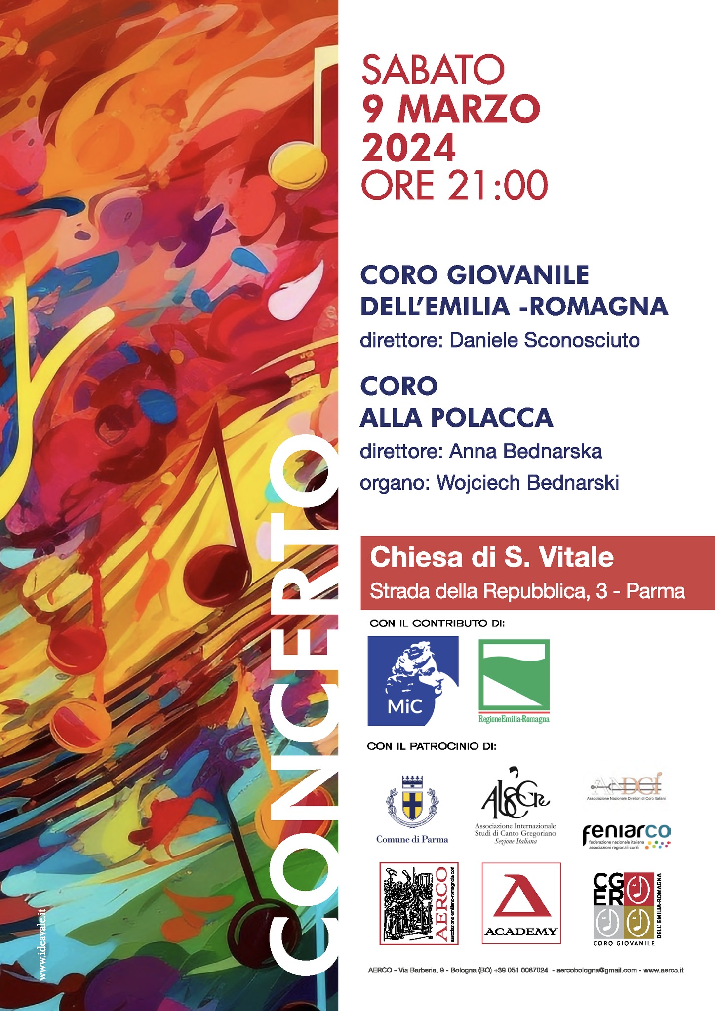 Koncert Chóru Alla Polacca i Chóru Młodzieżowego dell'Emilia-Romagna w Parmie (Włochy)