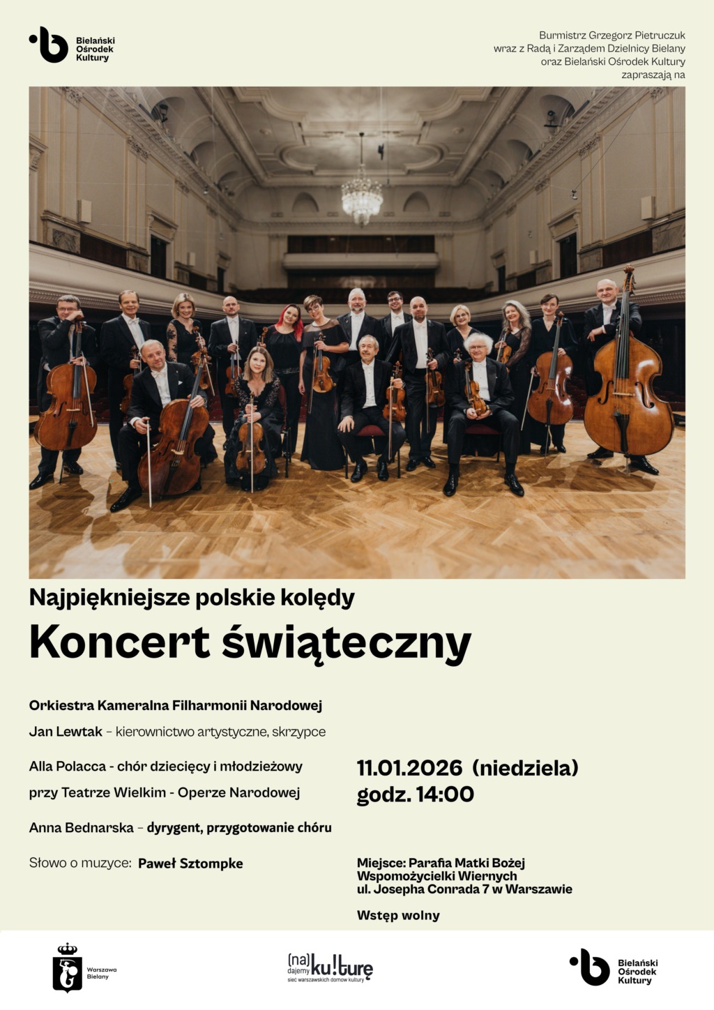 Koncert świąteczny ch&oacute;ru Alla Polacca i&nbsp;Orkiestry Kameralnej Filharmonii Narodowej